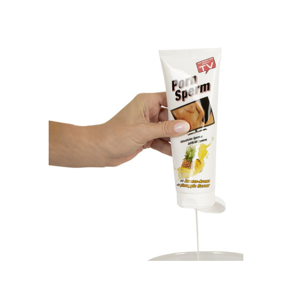 Gel lubrifiant à base d'eau arôme ananas, imitation sperme 250 ml 